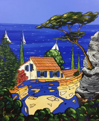 Village perché et lavande