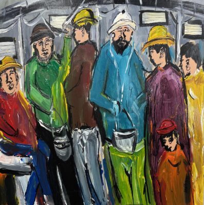 Dans le métro on attend en silence