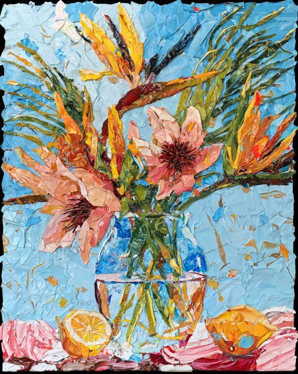 Flowers and Lemons - 20 x 16 inches