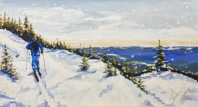 Plaisir d&rsquo;hiver – Ski de fond (Giclée – Édition de 3)