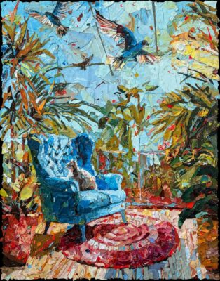 Fauteuil bleu